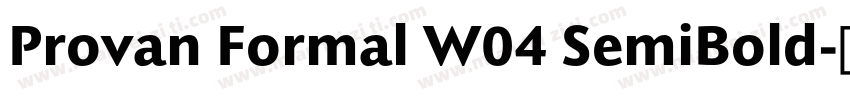 Provan Formal W04 SemiBold字体转换